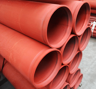 Red Heavy Grooved Tube in Full Or Half Lengths